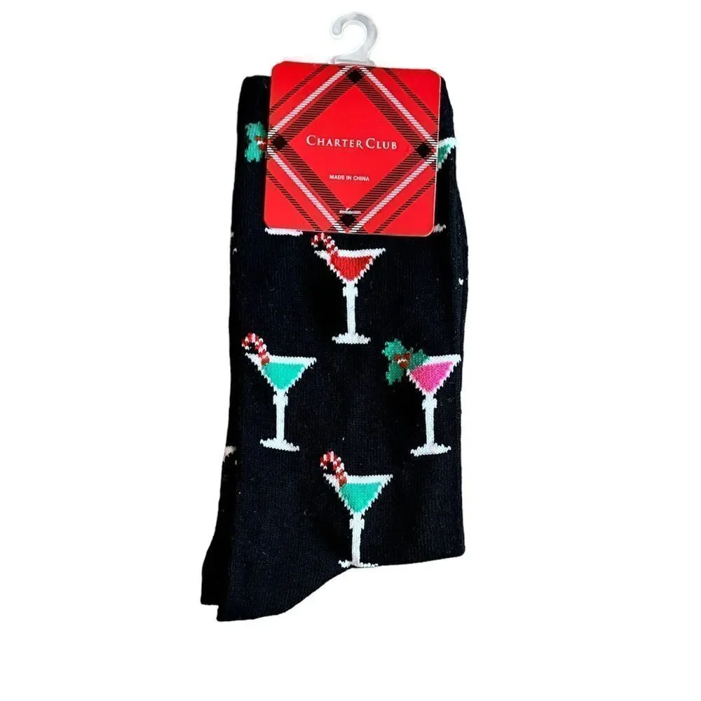 🍑 NEW Martini Socks, 5 for $12